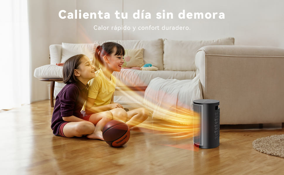 Calefactor Palinth 1500w calienta rápido la estancia.